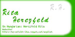 rita herczfeld business card